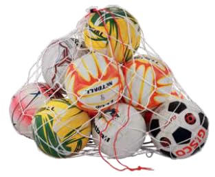 Skill Up Ball Carry Net, Nylon, Durable, Light Weighted, Easy Arrangement and Distribution, Baseball, Soccer, Other Outdoor Games (1 Piece) (Holds 6 Balls - Blue String)-image-48
