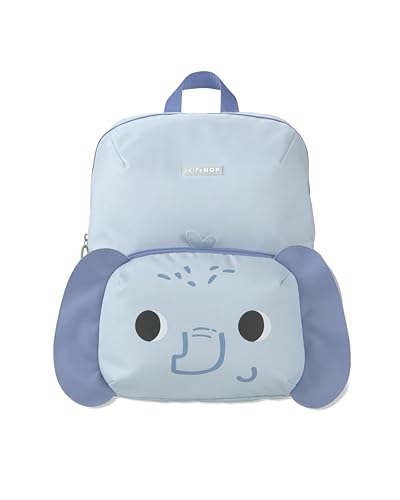 Image of Skip Hop Toddler Backpack with Adjustable Padded Straps, Front Zip Pocket and Side Bottle Pocket, Fits School Size Folders, Besties Squad, Elephant, Age 3+