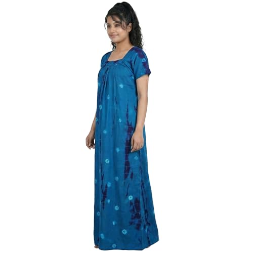 Image of Women's Cotton Printed Maxi Nighty