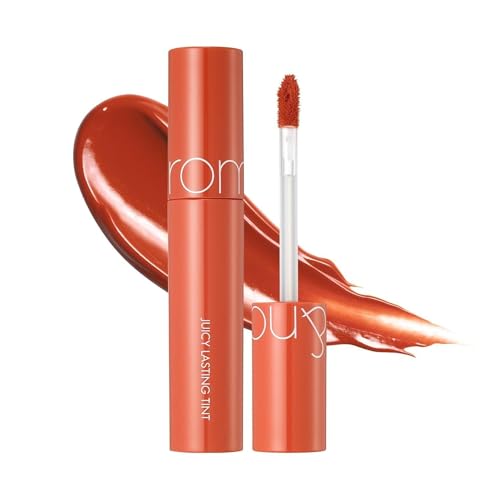 rom&nd Juicy Lasting Tint #23 Nucadamia - K-Beauty Nudy Red Brown Lip Stain for Pure Bare Juicy Glossy Finish | Hydrating, Long-Lasting & Fruit-Inspired Korean Lip Tint