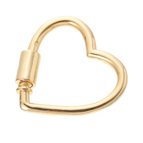 ABOOFAN Colgante Corazón Mosquetón de Cobre Duradero para Collar y Pulsera Cierre Seguro Enlace para Joyería DIY