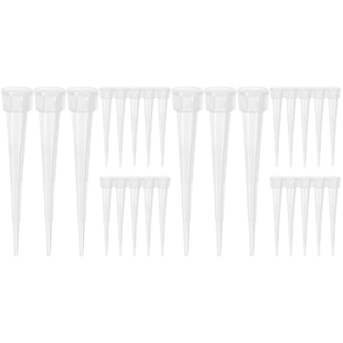 HANABASS 100 Pcs Floral Water Tubes Plastic Flower Water Tubes with Picks Flower Stem Holder for Bouquet Stem Supplies