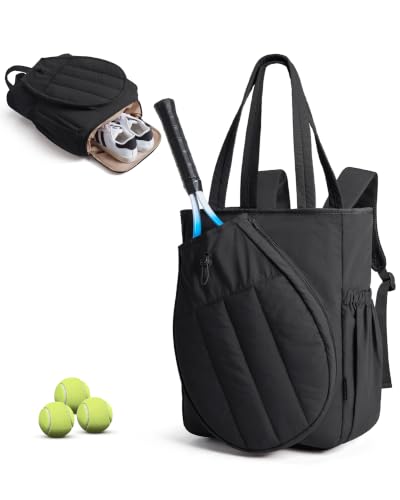 Image of BAGSMART Tennis Gym Bag for Women, Quilted Pickleball 15.6 inch Laptop Backpack