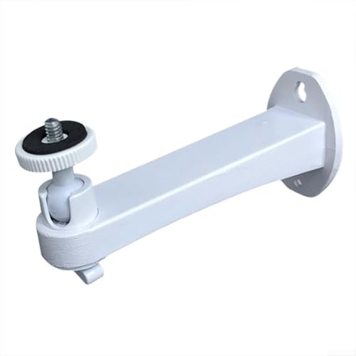 Soporte de cámara de aleación de aluminio, 71 x 49 x 155 mm, soporte de montaje en pared exterior para cámaras CCTV e IP, ajustable en 360 grados, resistente a la intemperie, instalación de seguridad