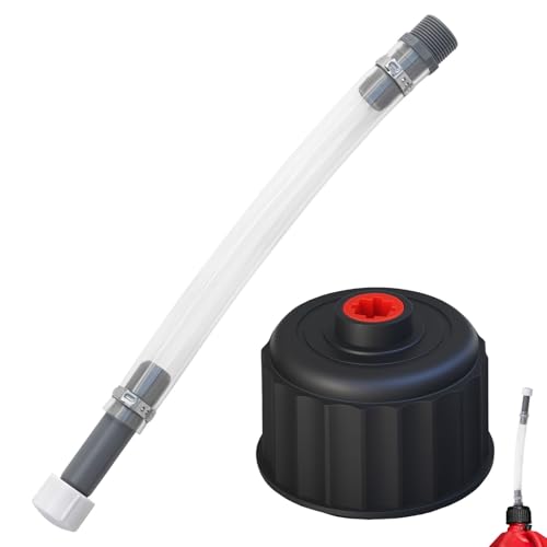 1PC Racing Fuel Jug Complete Replacement Kit 3042 Jug Cap & PVC Fuel Hose for 5/5.5 Gallon Racing Fuel Cans Compatible with Scribner Jegs & VP Fuel Jugs