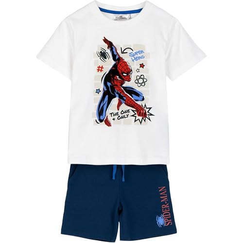 CERDÁ LIFE'S LITTLE MOMENTS Niños Y Niñas Cómodo Y Divertido – Pijama Spiderman Ideal para Descanso Y Juego Set di Pigiama, Bianco, 3 Anni (Pacco da 2) Unisex-Bambini e Ragazzi