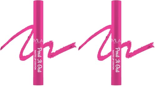 Image of Mila Beaute Pout It Out Matte Lip Crayon | Highly Pigmented & Enriched With Jojoba Oil | Soft Matte Finish | Creamy & Light Weight Texture | Smooth Glide Application | Shade - (Evil Queen 1.25g)