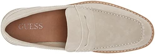 GUESS Men's TURNI Penny Loafer, Ivory 150, 11 | Image 4