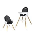 Seggiolone 2 in 1 Bebe Confort Avista, seggiolone dai 6 mesi, seggiolone trasformabile, dai 6 mesi fino a circa 6 anni, fino a 30 kg, Mineral Graphite