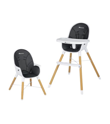 La trona 2 en 1 Bebe Confort Avista, desde los 6 meses, trona convertible, desde los 6 meses a los 6 años aprox. (hasta 30 kg), Mineral Graphite