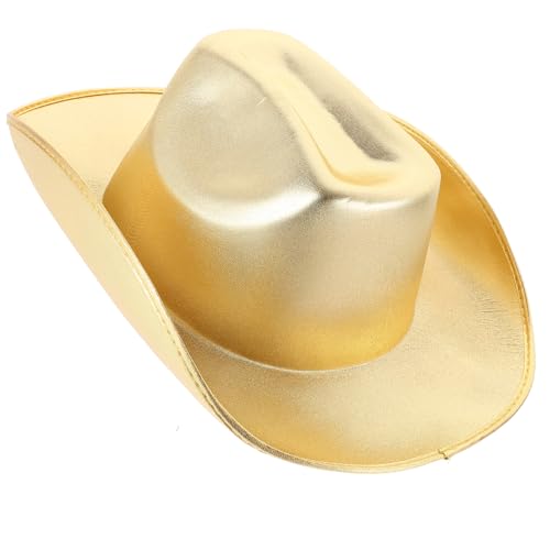 Chapeau de cowgirl doré en EVA confort pour soirées costumées et thématiques
