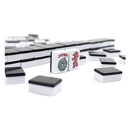 Juego de Mahjong con fichas y estuche de viaje miniatura 4