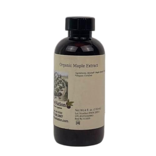 Organic Maple Syrup Extract - PG Free - Non-GMO - Gluten Free - Kosher - Vegan - 4 ounces