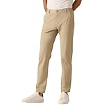 Rhone Commuter Pants for Men, Classic-Fit Mens Dress Pants, Machine Washable, Wrinkle Resistant, Stretch Straight Leg Mens Casual Pants Khaki W34-33L