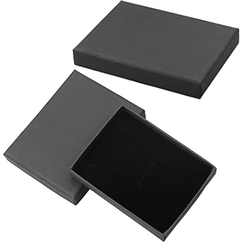 2PCS Black Kraft Jewellery Gift Boxes Cover