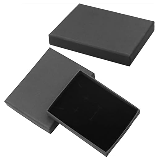 Kit de boîte à bijoux, petite boîte cadeau 2 pièces, petite boîte à bijoux pour collier, bracelet, bague, boucles d'oreilles, emballage cadeau (noir)