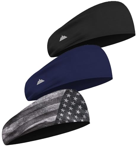 Image of Tough Headwear Tough Outfitters Headband for Men - Mens Headbands - Working Out Sports Performance Head Bands - Athletic Cycling Running Sweat Band, Football Headbands - Sweat Bands Men /Women