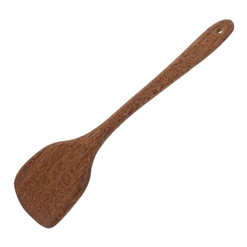 MUELODSIC Espátula de Madera Robusta para Cocina y Camping Mango Utensilio Ecológico para Wok y Sartén Antiadherente Ligera y Portátil para Uso Hogar y Aire