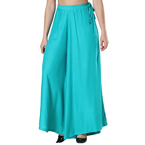 Image of Super Soft Flared Solid Rayon Sharara In 10 Attractive Colours For Women's And Girl's