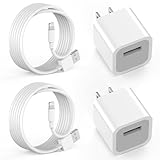 [Apple MFi Certified] iPhone Charger, 2 Pack USB Wall Charger Fast Charging Travel Plug Adapter with 6FT USB to Lightning Quick Charge Data Sync Cable Cord for iPhone 14 13 12 11 Pro Max XS XR X 8 7 6