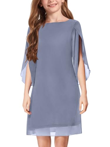Seiciviy Girls Plain Dresses Flowy Sleeve Kids Teen Dress...