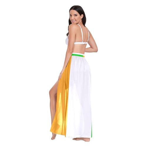 GuoChe Falda de natación para mujer, pareo, traje de baño, ropa de playa, ropa de club, talla M, bandera nacional de C?te D'ivoire