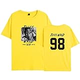 Algodón DZC Hip-Hop Rapper Juice Wrld Summer Loose Casual Camiseta De Manga Corta De Verano para Hombre De Manga Corta