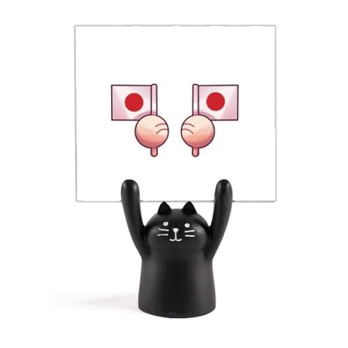 Chat noir porte-mémo japonais pour décorer un bureau manga