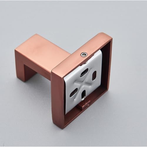 Juego de accesorios para baño de oro rosa con toallero moderno 5