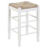 Boraam Square Rush Backless Counter Height Kitchen Stool - Cream