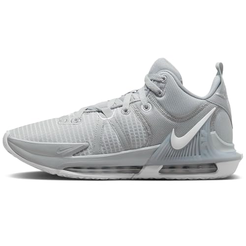 NIKE Lebron Witness 7 (Team) Basketball Shoes (DZ3299-002, Wolf Grey/Wolf Grey/White) Size 12