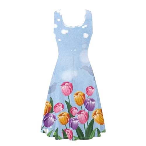 Image of TOADDITDO Womens Summer Sleeveless Tank Dress with 2 Side Pockets XS-4XL Plus Size