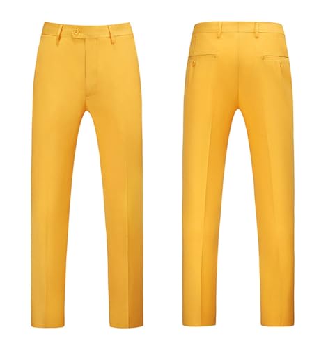 CRNTCEM Mens Stretch Flat Front Dress Pants Straight Leg Wedding Party Formal Trousers Wrinkle Free Casual Clubwear Suit Pant2