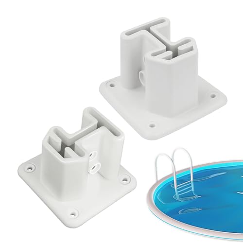 Escalera para piscina – Resina Spa Soporte de montaje de piscina de alta resistencia – Bridas de escalera para piscina – Resistente – Para estabilidad en el suelo, jardín, césped, terraza, kayak