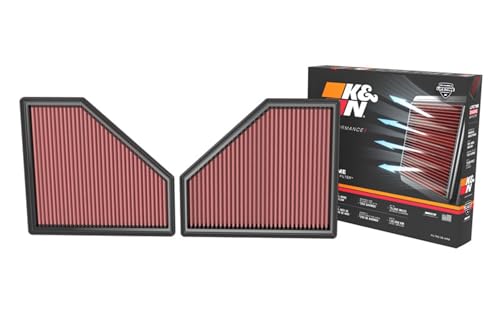 Filtre à air K&N pour BMW M3 G80 et M4 G82 2020- (pack de 2, réf 33-3171)