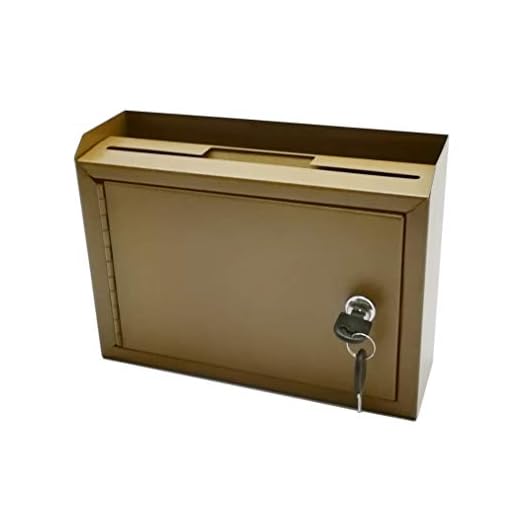 FixtureDisplays 10 x 7.2 x 3",Metal Multipurpose, Donation Box,Cash and Mail Box,Suggestion Box 15211 Copper-One Rate