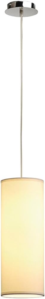 Lighting 7155382U Soprana PD 3 Pendant with White Shade, Chrome Finish