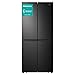 Hisense RQ563N4SF2 Cross Door - Frigorifero con freezer, NoFrostPlus, compressore Inverter, HolidayMode, SuperCool, 181 cm, frigorifero 294 l, congelatore 160 l, 40 dB, 279 kWh/anno, colore: nero