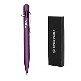 BASTION® Luxury Bolt Action Pen, Personalized Pen with Laser Engraved Name Initials (up to 6 characters), Lightweight EDC Pen with Fine Tip - Purple