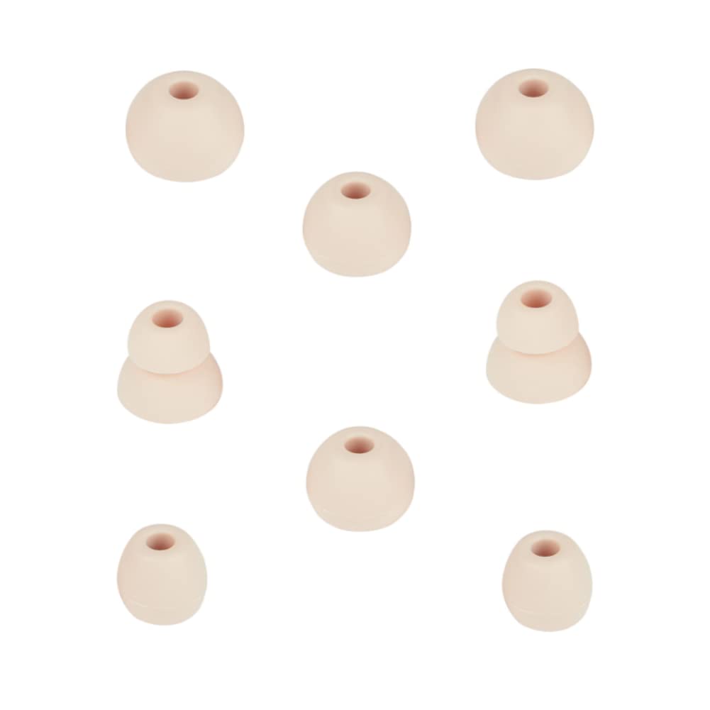 CYADCI Replacement Ear Buds Ear Cap Silicone Eartips Compatible with Beats Flex Compatible with Prowerbeats Pro，4 Pairs, Gold