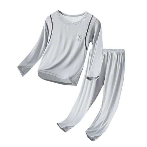 Schlafanzug Junge Mädchen Baumwolle Langarm Zweiteiliger Leicht...