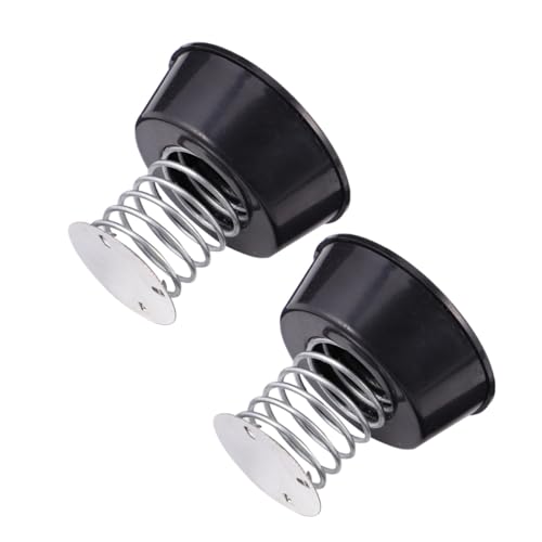 TOBBOMEY Base à Ressort pour Tête Tremblante, Accessoires Décoratifs, Lot De 2 Pièces, Noir Et Argenté, Compatible Voiture Électrique Et Moto, Décoration Intérieure Automobile