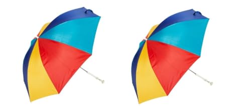Colorful Beach Chair Clamp on Umbrella- 4 Feet - Multi Color - 2 Pack