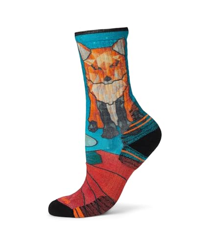 Smartwool Women's Hike Targeted Cushion Geo Fox Print Crew Socks