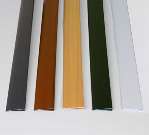 Großes EXCOLO PVC Abdeckprofil Abschlussleiste Profile für Sichtschutzzaun Sichtschutzmatte (Weiß)