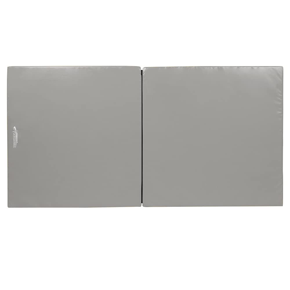 Grevinga Klappbare Turnmatte RG 35 – 200 x 100 x 8 cm - GRAU - Made in Germany - Faltbare Gymnastikmatte für Fitness, Sport und Gymnastik, Rutschfest und Platzsparend, Weichbodenmatte