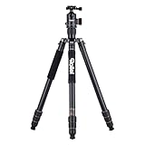 Rollei C6i Stativ Kamera Schwarz, 172cm Fotostativ aus Aluminium Kompaktes Dreibeinstativ mit Kugelkopf & Tasche Arca Swiss Kompatibel für DSLR Tripod mit Monoppod Funktion, Kamera-Stativ-Tripod