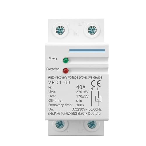 Relais de protection 40A Rail Din pour éviter les pannes d'appareils dues aux surtensions