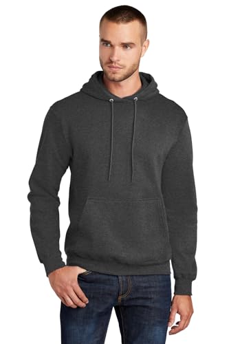 Port & Co TALL Core Fleece Pullover Hooded Sweatshirt-PC78HT-4XLT-Black Heather