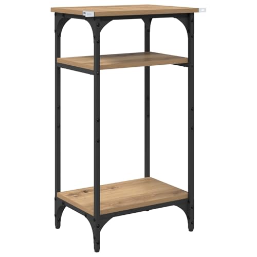 Table basse peu encombrant en bois de chêne avec rangement pour salon - 6